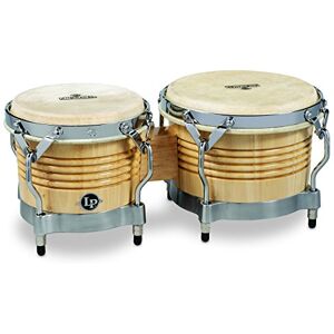 Drum Workshop LP Latin Percussion Matador Wood Bongo Natural Chrome Hardware M201-AWC Drum Workshop LP Latin Percussion Matador Wood Bongo Natural Chrome Hardware M201-AWC