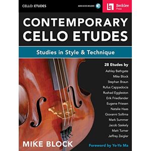 Block, Mike Contemporary Cello Etudes Studies in Style & Technique Book/Online Audio Block, Mike Contemporary Cello Etudes Studies in Style & Technique Book/Online Audio