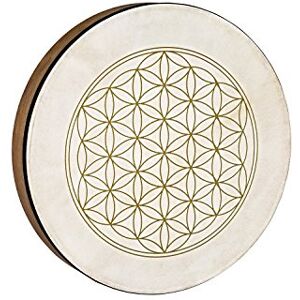 Sonic Energy 16“ Hand Drum – Flower of Life design – Wooden Frame Drum for Meditation, Sound Journeys, Percussion – Shamanic instrument with goat skin (HD16WB-FOL) Sonic Energy 16“ Hand Drum – Flower of Life design – Wooden Frame Drum for Meditation, Sound Journeys, Percussion – Shamanic instrument with goat skin (HD16WB-FOL)