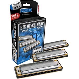Hohner Harmonica 590 Big River Harp Pro Pack Harmonica Set, Keys of G, A, & C, Stainless steel (3P590BX) Hohner Harmonica 590 Big River Harp Pro Pack Harmonica Set, Keys of G, A, & C, Stainless steel (3P590BX)