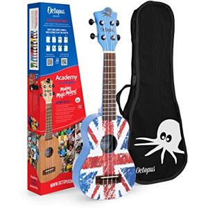 Octopus Academy soprano ukulele in Union Jack on blue Octopus Academy soprano ukulele in Union Jack on blue