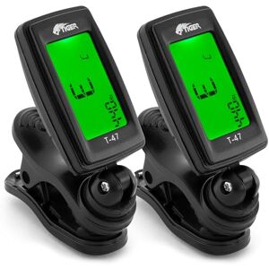 Tiger T-47 Clip On Tuner Digital Chromatic Tuner For Acoustic, Electric, Bass Guitars, Banjo, Ukulele, Violin – 2 Pack Tiger T-47 Clip On Tuner Digital Chromatic Tuner For Acoustic, Electric, Bass Guitars, Banjo, Ukulele, Violin – 2 Pack