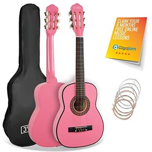 3rd Avenue 1/4 Size Kids Classical Guitar Spanish Nylon String Beginner Pack Bundle 6 Months FREE Lessons, Bag, Strings – Pink 3rd Avenue 1/4 Size Kids Classical Guitar Spanish Nylon String Beginner Pack Bundle 6 Months FREE Lessons, Bag, Strings – Pink
