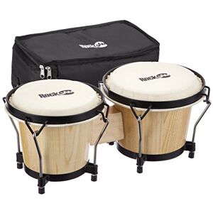RockJam 7" and 8" Bongo Drum Set with Padded Bag and Tuning Key RockJam 7" and 8" Bongo Drum Set with Padded Bag and Tuning Key