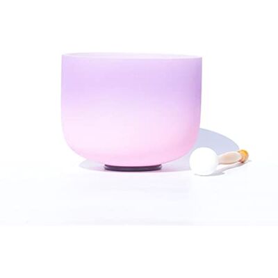 ASerZenith 432 Hz 8/10/12 Inch C/D/E/F/G/A/B Note Frosted Crystal Singing Bowl With Rubber Hammer And Round Rubber Ring, Perfect For Yoga Meditation Therapy,Purple,B Note,8 Inch ASerZenith 432 Hz 8/10/12 Inch C/D/E/F/G/A/B Note Frosted Crystal Singing Bowl With Rubber Hammer And Round Rubber Ring, Perfect For Yoga Meditation Therapy,Purple,B Note,8 Inch