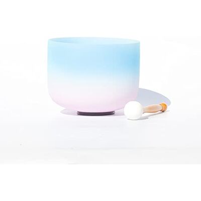 ASerZenith 432 Hz 8/10/12 Inch C/D/E/F/G/A/B Note Frosted Crystal Singing Bowl With Rubber Hammer And Round Rubber Ring, Perfect For Yoga Meditation Therapy,Blue,G Note,8 Inch ASerZenith 432 Hz 8/10/12 Inch C/D/E/F/G/A/B Note Frosted Crystal Singing Bowl With Rubber Hammer And Round Rubber Ring, Perfect For Yoga Meditation Therapy,Blue,G Note,8 Inch