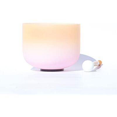 ASerZenith 432 Hz 8/10/12 Inch C/D/E/F/G/A/B Note Frosted Crystal Singing Bowl With Rubber Hammer And Round Rubber Ring, Perfect For Yoga Meditation Therapy,Orange,D Note,12Inch ASerZenith 432 Hz 8/10/12 Inch C/D/E/F/G/A/B Note Frosted Crystal Singing Bowl With Rubber Hammer And Round Rubber Ring, Perfect For Yoga Meditation Therapy,Orange,D Note,12Inch