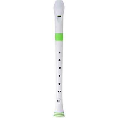Nuvo Descant Recorder with Baroque Fingering, White/Green Nuvo Descant Recorder with Baroque Fingering, White/Green