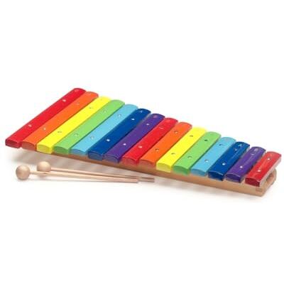 Stagg Xylophone with 15 colour-coded keys and two wooden mallets Stagg Xylophone with 15 colour-coded keys and two wooden mallets