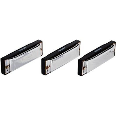 Hohner 3P1501BX Bluesband Harmonica Set of 3 keys of C, G and A Value Pack, 1.375 in*8.5 in*5.25 in,Black Hohner 3P1501BX Bluesband Harmonica Set of 3 keys of C, G and A Value Pack, 1.375 in*8.5 in*5.25 in,Black