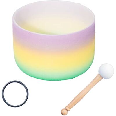 ASerZenith 432Hz/440Hz Colored Frosted Quartz Crystal Singing Bowls 8/10/12 Inch For Holistic Healing, Stress Relief, Meditation & Relaxation,B Crown,432Hz12’’ ASerZenith 432Hz/440Hz Colored Frosted Quartz Crystal Singing Bowls 8/10/12 Inch For Holistic Healing, Stress Relief, Meditation & Relaxation,B Crown,432Hz12’’