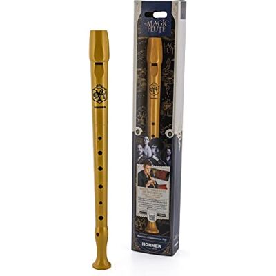 Hohner The Magic Flute C-Soprano Recorder 1 Part Plastic German PB Gold B9508TMF Hohner The Magic Flute C-Soprano Recorder 1 Part Plastic German PB Gold B9508TMF