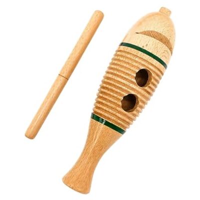 Peiiwdc Beginner Wooden Guiro Music Instrument, 20cm Fish Percussion Scraper with Stick, Family Rhythm Game, Class Activity Peiiwdc Beginner Wooden Guiro Music Instrument, 20cm Fish Percussion Scraper with Stick, Family Rhythm Game, Class Activity