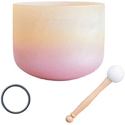 ASerZenith 432Hz/440Hz Colored Frosted Quartz Crystal Singing Bowls 8/10/12 Inch For Holistic Healing, Stress Relief, Meditation & Relaxation,D Navel,440Hz12’’ ASerZenith 432Hz/440Hz Colored Frosted Quartz Crystal Singing Bowls 8/10/12 Inch For Holistic Healing, Stress Relief, Meditation & Relaxation,D Navel,440Hz12’’