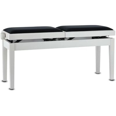 GEWA Piano Bench Deluxe Double, white matte GEWA Piano Bench Deluxe Double, white matte