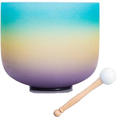 ASerZenith 432Hz/440Hz Colored Frosted Quartz Crystal Singing Bowls 8/10/12 Inch For Holistic Healing, Stress Relief, Meditation & Relaxation,G Throat,432Hz8’’ ASerZenith 432Hz/440Hz Colored Frosted Quartz Crystal Singing Bowls 8/10/12 Inch For Holistic Healing, Stress Relief, Meditation & Relaxation,G Throat,432Hz8’’