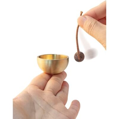 iwoohome Singing Bowl Set, Small Singing Bowl, Mini Meditation Singing Bowl, Handmade, for Yoga, Meditation, Mindfulness, Healing & Chakra Balancing iwoohome Singing Bowl Set, Small Singing Bowl, Mini Meditation Singing Bowl, Handmade, for Yoga, Meditation, Mindfulness, Healing & Chakra Balancing