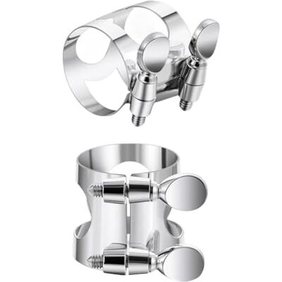 Vueqkueg Clarinet Ligature B Flat with 2 Adjustable Screws for Bb Clarinet Perfect for students and beginners, this 2-piece copper ligature with adjustable screws improves response. Vueqkueg Clarinet Ligature B Flat with 2 Adjustable Screws for Bb Clarinet Perfect for students and beginners, this 2-piece copper ligature with adjustable screws improves response.