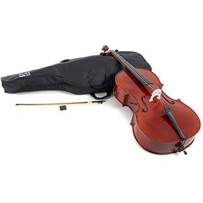 GEWA PURE Cello Set EW Ebony Cello 1/8, Set Ready to Play Incl. Cello Bag, Bow, Rosin, Fine Tuner Tailpiece, Endpin GEWA PURE Cello Set EW Ebony Cello 1/8, Set Ready to Play Incl. Cello Bag, Bow, Rosin, Fine Tuner Tailpiece, Endpin