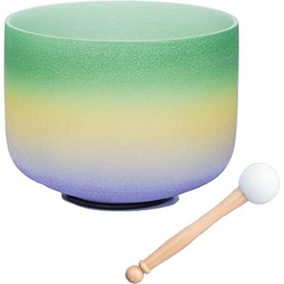 ASerZenith 432Hz/440Hz Colored Frosted Quartz Crystal Singing Bowls 8/10/12 Inch For Holistic Healing, Stress Relief, Meditation & Relaxation,F Heart,440Hz8’’ ASerZenith 432Hz/440Hz Colored Frosted Quartz Crystal Singing Bowls 8/10/12 Inch For Holistic Healing, Stress Relief, Meditation & Relaxation,F Heart,440Hz8’’