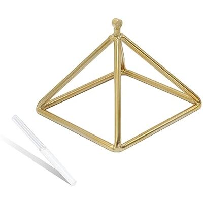ASerZenith Gold Plated Opaque Premium Crystal Quartz Pyramid 3-12 Inch Merkaba Sound Therapy Meditation Yoga Meditation Stress Relief Corner Frame Percussion Instruments Incl,12 Inch ASerZenith Gold Plated Opaque Premium Crystal Quartz Pyramid 3-12 Inch Merkaba Sound Therapy Meditation Yoga Meditation Stress Relief Corner Frame Percussion Instruments Incl,12 Inch