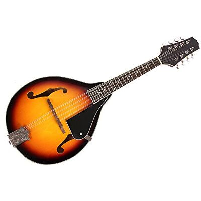 HUIOP 8-String Basswood Sunburst Mandolin Musical Instrument With Rosewood Adjustable Bridge HUIOP 8-String Basswood Sunburst Mandolin Musical Instrument With Rosewood Adjustable Bridge