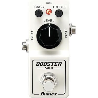 Ibanez BTMINI Booster Pedal Tru Bypass White Ibanez BTMINI Booster Pedal Tru Bypass White