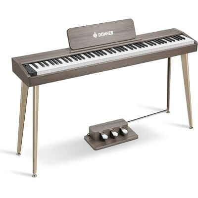 Donner DDP-60 88 Key Digital Piano for Beginner, Electric Keyboard with Velocity-Sensitive Keys, 128 Voices, 83 Rhythms, 8 Reverb Effects, 5 Strength Curves, Auto Chord, Gray Donner DDP-60 88 Key Digital Piano for Beginner, Electric Keyboard with Velocity-Sensitive Keys, 128 Voices, 83 Rhythms, 8 Reverb Effects, 5 Strength Curves, Auto Chord, Gray