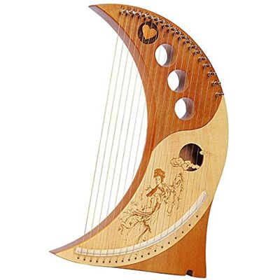 CAFIEDR 19 String Lyre Piano Solid Wooden Harp Portable Instrument Stringed Instrument Lyre Harp for Beginners CAFIEDR 19 String Lyre Piano Solid Wooden Harp Portable Instrument Stringed Instrument Lyre Harp for Beginners