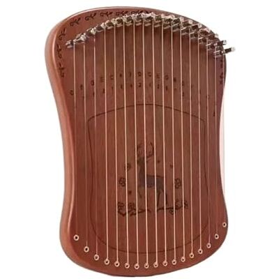SHENJMAI Wooden Lyre Harp Mini Harp Fingered Stringed Organ 17 Tone Lyre Beech Single Board Style Easy To Use Beginner's Small Instrument Gifts For Kids(Brown-Single Board) SHENJMAI Wooden Lyre Harp Mini Harp Fingered Stringed Organ 17 Tone Lyre Beech Single Board Style Easy To Use Beginner's Small Instrument Gifts For Kids(Brown-Single Board)