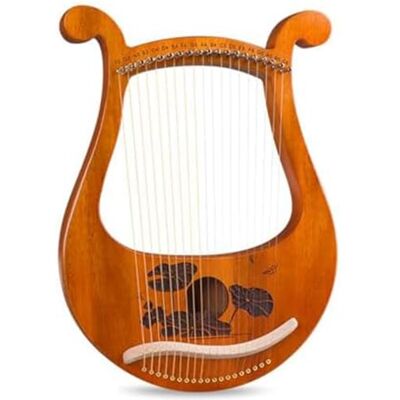 Runioney Lyre Harp 19 String Beginners Harp,Portable 19-Tone Small Harp 19-String Lyre Musical Instruments Solid Wood Lyre Harp Runioney Lyre Harp 19 String Beginners Harp,Portable 19-Tone Small Harp 19-String Lyre Musical Instruments Solid Wood Lyre Harp