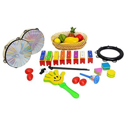 A-Star 20 Piece Music Therapy Percussion Set with Storage Tub, Educational Sensory Musical Instruments for Children A-Star 20 Piece Music Therapy Percussion Set with Storage Tub, Educational Sensory Musical Instruments for Children