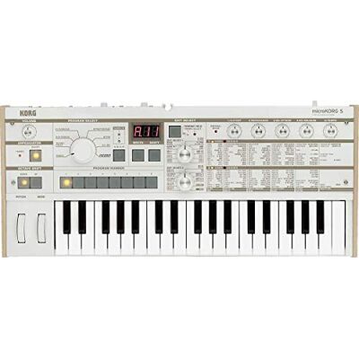 Korg MICROS 37 Key Analogue Modelling Synthesizer with Vocoder White Korg MICROS 37 Key Analogue Modelling Synthesizer with Vocoder White