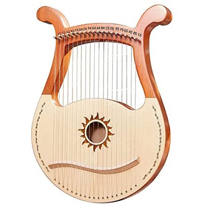 CAFIEDR Lyre Harp Lyre Harp 19 String Wooden Lyre Harp 19 String Lyre Unique Patterns Carved Symbols For Beginners CAFIEDR Lyre Harp Lyre Harp 19 String Wooden Lyre Harp 19 String Lyre Unique Patterns Carved Symbols For Beginners
