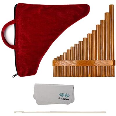 KBOLAE 1Set Bamboo Pan Pipe Flute Woodwind G Key Beginner Left-Hand,Left-Hand 15 pipes,G4-G6,tunable corks,bamboo,soft bag,cleaning rod & cloth,for beginners,Tuned,major,push KBOLAE 1Set Bamboo Pan Pipe Flute Woodwind G Key Beginner Left-Hand,Left-Hand 15 pipes,G4-G6,tunable corks,bamboo,soft bag,cleaning rod & cloth,for beginners,Tuned,major,push