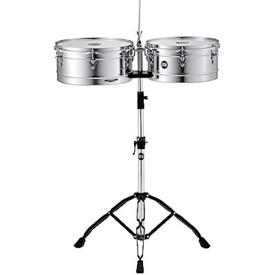 Meinl Percussion Meinl Headliner Timbales HT1314CH, 13" & 14", Steel Timbale Meinl Percussion Meinl Headliner Timbales HT1314CH, 13" & 14", Steel Timbale