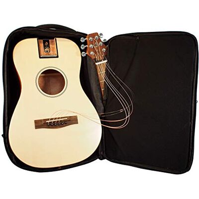 Journey Instruments Solid Sitka Travel Guitar – PJ410N Traveler Acoustic Guitar with Collapsible Patented System – Portable Backpack Case (African Mahogany) Journey Instruments Solid Sitka Travel Guitar – PJ410N Traveler Acoustic Guitar with Collapsible Patented System – Portable Backpack Case (African Mahogany)