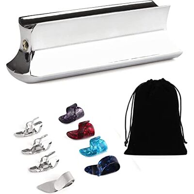 Tuidzljd Guitar Slide Tone Bar for Dobro,Lap Guitar,Hawaiian Guitar,Electric Guitar with Celluloid+Thumb&Finger Picks Plectrums Tuidzljd Guitar Slide Tone Bar for Dobro,Lap Guitar,Hawaiian Guitar,Electric Guitar with Celluloid+Thumb&Finger Picks Plectrums