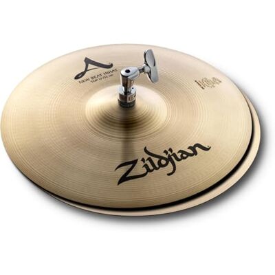 Zildjian A' NewBeat HiHat 13", Traditional Finish HiHat Classic crisp chick sound, bright clean stick response, top and bottom included, 13 inch size Zildjian A' NewBeat HiHat 13", Traditional Finish HiHat Classic crisp chick sound, bright clean stick response, top and bottom included, 13 inch size