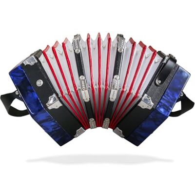 Kekangerly Concertinas 20-Key Accordion for Adults & Beginners, Professional Hexagonal Accordion with Adjustable Hand Straps, Air-Tight Windbox & Complete Accessories (Blue) Kekangerly Concertinas 20-Key Accordion for Adults & Beginners, Professional Hexagonal Accordion with Adjustable Hand Straps, Air-Tight Windbox & Complete Accessories (Blue)