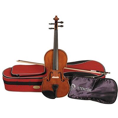 Stentor Student II Violin Outfit 1/16 Size, Violin for Intermediates & Kids 7+ with Wood Bow, Lightweight Carry Case & Accessories, Steel Core String Instrument, 1500I Stentor Student II Violin Outfit 1/16 Size, Violin for Intermediates & Kids 7+ with Wood Bow, Lightweight Carry Case & Accessories, Steel Core String Instrument, 1500I
