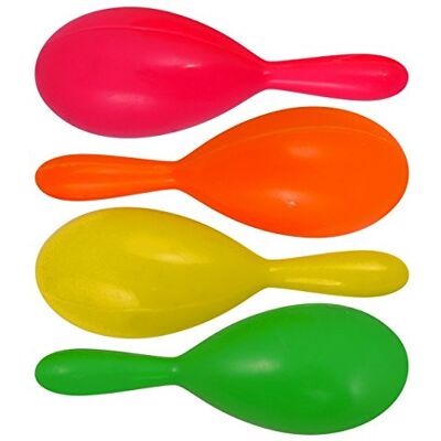 HENBRANDT Bright Neon Maracas 19cm Musical Instruments Assorted Colours (Pack of 4) HENBRANDT Bright Neon Maracas 19cm Musical Instruments Assorted Colours (Pack of 4)
