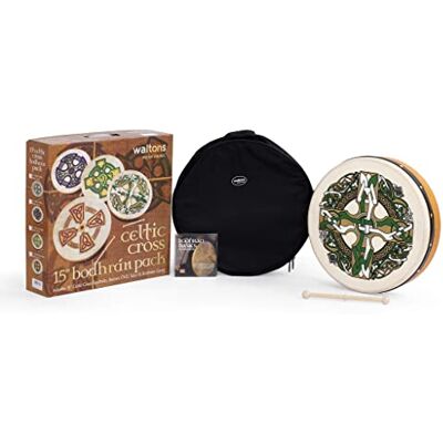 Percussion Plus Bodhran 15" Gaelic Cross with bag and tipper beater Percussion Plus Bodhran 15" Gaelic Cross with bag and tipper beater