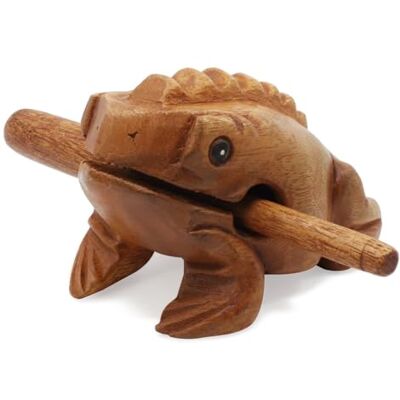KEESIN Wooden Frog Musical Instrument Croaking Güiro Percussion Instrument for All Adults(Large) KEESIN Wooden Frog Musical Instrument Croaking Güiro Percussion Instrument for All Adults(Large)