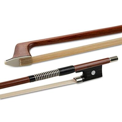 GEWA violin bow Massaranduba Student 1/8 natural hair, round stick ebony frog with small bowl GEWA violin bow Massaranduba Student 1/8 natural hair, round stick ebony frog with small bowl