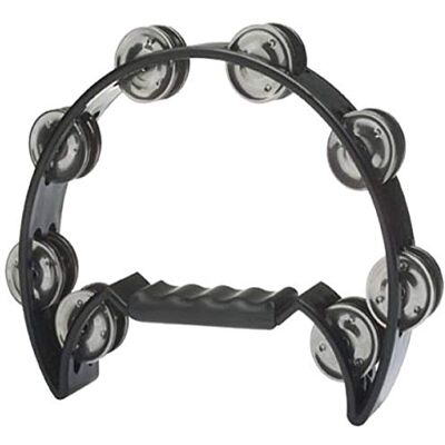 Stagg TAB-2 BK Half Moon Tambourine with 16 Jingles Black Stagg TAB-2 BK Half Moon Tambourine with 16 Jingles Black