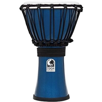 TOCA TO803301 Djembe Freestyle Colorsound 7'' Metallic Blue TOCA TO803301 Djembe Freestyle Colorsound 7'' Metallic Blue