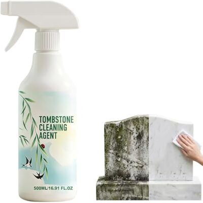 ALINUOYQ 500ml Memorial Plaque & Monument Cleaning Spray, Grave Stone Cleaner, D2 Biological Solution Headstone Cleaner Gravestone Cleaning Kit for Cemetery Memorial Plaque, Granite and Marble Cleaners ALINUOYQ 500ml Memorial Plaque & Monument Cleaning Spray, Grave Stone Cleaner, D2 Biological Solution Headstone Cleaner Gravestone Cleaning Kit for Cemetery Memorial Plaque, Granite and Marble Cleaners