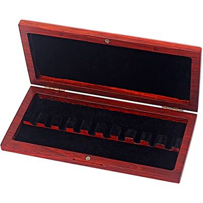 HUAJINGKEJI Red Wooden Oboe Container Against Protector 10Pcs or 12Pcs Oboe Holder Box for Strong for Protectio HUAJINGKEJI Red Wooden Oboe Container Against Protector 10Pcs or 12Pcs Oboe Holder Box for Strong for Protectio