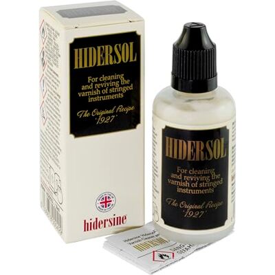 Hidersine Hidersol Varnish Cleaner & Polish for Violin/Cello 50ml Easily Remove Rosin & Dirt from Violin, Viola, Cello & Double Bass Made in The UK Since 1890 Hidersine Hidersol Varnish Cleaner & Polish for Violin/Cello 50ml Easily Remove Rosin & Dirt from Violin, Viola, Cello & Double Bass Made in The UK Since 1890